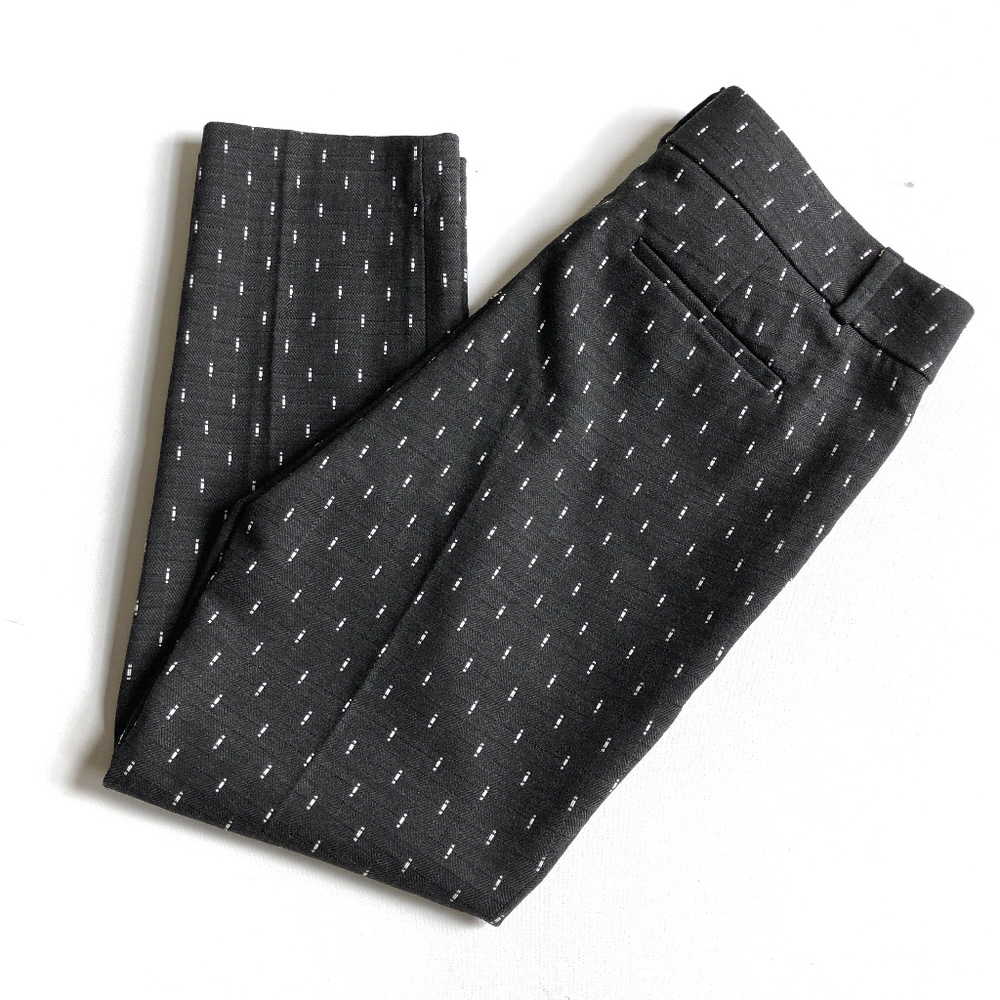 LOFT Black Pin Dot Skinny Pants